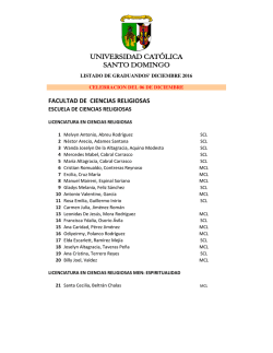 listado de graduandos` 6 y 8 de diciembre 2016
