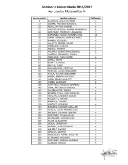Aprobados Matem&aacute;tica II