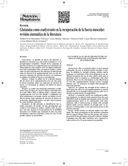 Glutamine as an aid in the recovery of muscle strength: Systematic