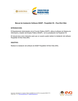 Manual de Instalaci&oacute;n Software SIGEP
