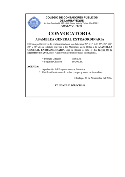 CONVOCATORIA - CCP