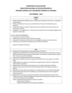 Programa de Aprende al M&aacute;ximo_Direc. Nac. de Basica