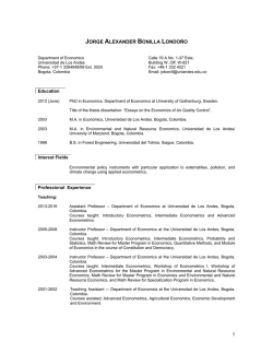 Hoja de vida - Universidad de los Andes