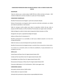 CONDICIONES PROMOCION DOBLE DE MINUTOS MEGAS