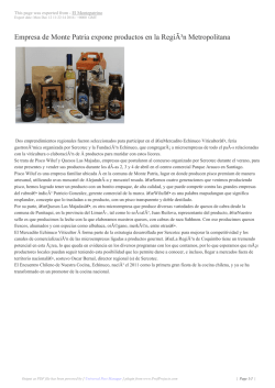 Empresa de Monte Patria expone productos en la