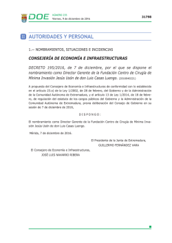Decreto 195/2016, de 7 de diciembre, por el que se dispone