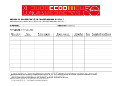 model de presentaci&oacute; de candidatures nivell i modelo