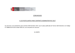 comunicado a los postulantes para contrato
