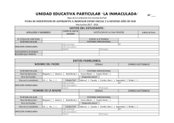 datos familiares: unidad educativa particular "la inmaculada"