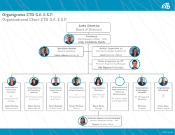 Organigrama ETB S.A. E.S.P. Organizational Chart ETB S.A. E.S.P.