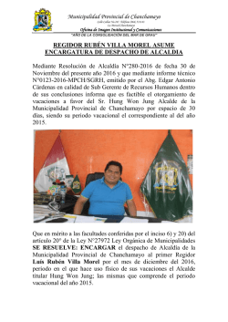 NOTA DE PRENSA N&deg;009-2008