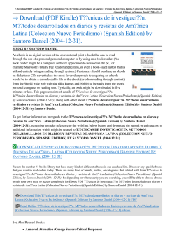 (PDF Kindle) T??cnicas de investigaci??n. M??todos