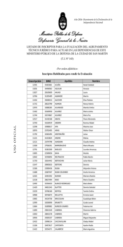 Ministerio P&uacute;blico de la Defensa Defensor&iacute;a General de la Naci&oacute;n