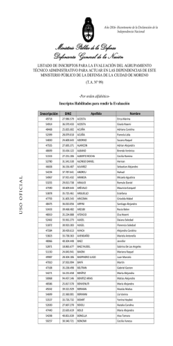 Ministerio P&uacute;blico de la Defensa Defensor&iacute;a General de la Naci&oacute;n