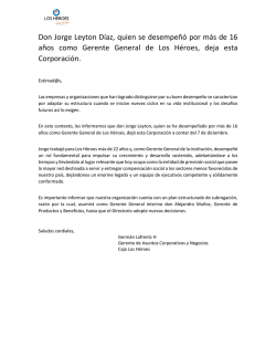 Don Jorge Leyton D&iacute;az, quien se desempe&ntilde;&oacute; por m&aacute;s