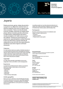 Joyer&iacute;a - XL Catlin en Iberia