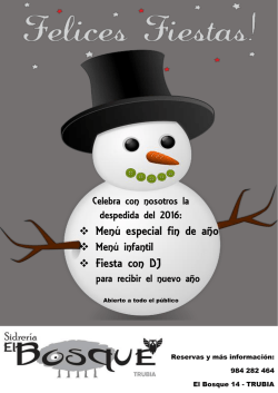 Men&uacute; especial fin de a&ntilde;o Fiesta con DJ