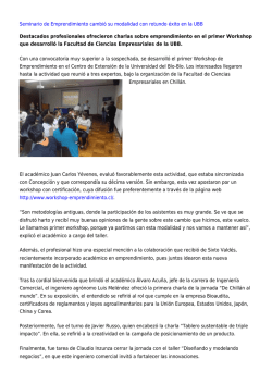 Seminario de Emprendimiento cambi&oacute; su modalidad con rotundo