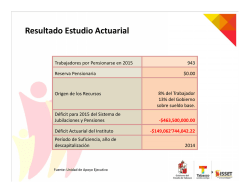 Resultado Estudio Actuarial - Gobierno del Estado de Tabasco