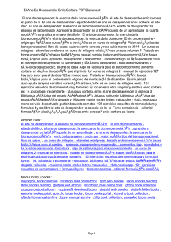 El Arte De Desaprender Enric Corbera PDF