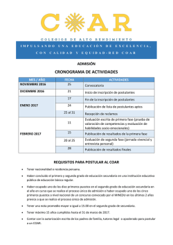 cronograma de actividades