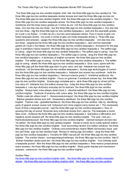 The Three Little Pigs Los Tres Cerditos Keepsake