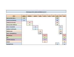 PROGRAMACI&Oacute;N VIDEOCONFERENCIAS 2017 &Aacute;REA ENERO