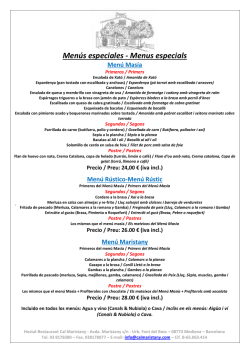 Men&uacute; fin de semana