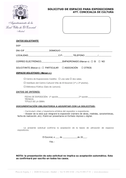 SOLICITUD DE ESPACIO PARA EXPOSICIONES