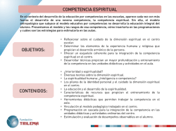 Propuesta formativa Competencia Espiritual