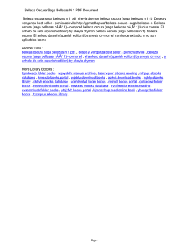 Belleza Oscura Saga Bellezas N 1 PDF