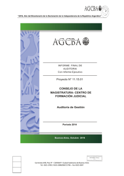 Informe - Auditor&iacute;a General de la Ciudad de Buenos Aires