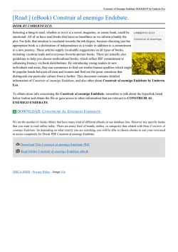 Construir Al Enemigo Endebate #S3LEZLEV by Umberto Eco