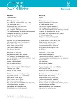 Letra de la canci&oacute;n - Goethe