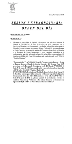 9 de Mayo Extraordinaria - Junta Municipal de Asunci&oacute;n