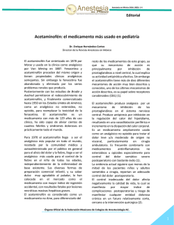 Acetaminof&eacute;n - Anestesia en M&eacute;xico