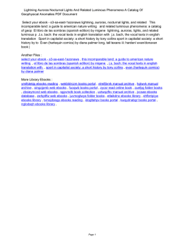 Lightning Auroras Nocturnal Lights And Related