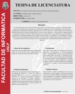 Portada - Una arquitectura y framework para manejo de