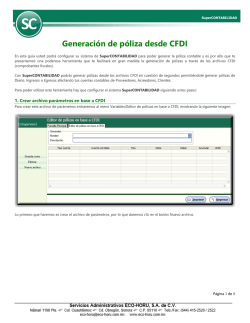 Generaci&oacute;n de p&oacute;liza desde CFDI - Eco-Horu