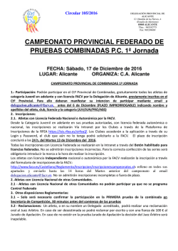 Dec 7, 2016 / A.T&eacute;cnica - Federaci&oacute;n de Atletismo de la Comunidad