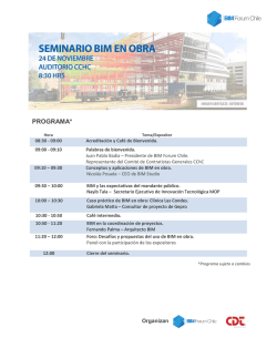 Programa Seminario Inaugural Proyecto Librer&iacute;a Nacional BIM