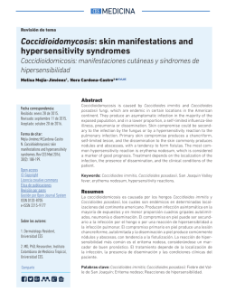 Coccidioidomycosis: skin manifestations and hypersensitivity