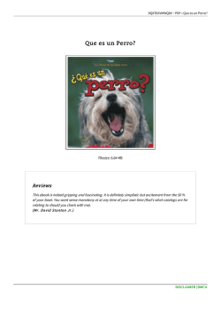 PDF / Que es un Perro? FG2TUZRUMYEK