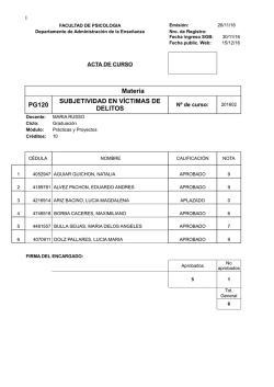 Materia PG120 SUBJETIVIDAD EN V&Iacute;CTIMAS DE DELITOS