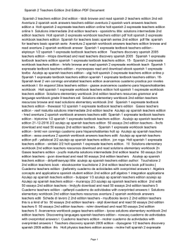 Spanish 2 Teachers Edition 2nd Edition PDF