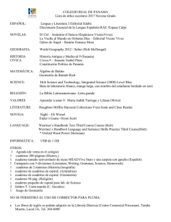 Lista de libros y &uacute;tiles escolares 2017 Grado 9