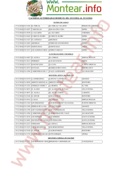 Monter&iacute;as Autorizadas