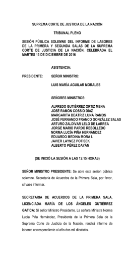 se&ntilde;or ministro presidente - Suprema Corte de Justicia de la Naci&oacute;n