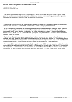 Que el miedo no justifique la criminalizaci&oacute;n