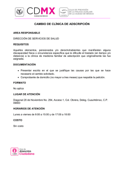 cambio de cl&iacute;nica de adscripci&oacute;n